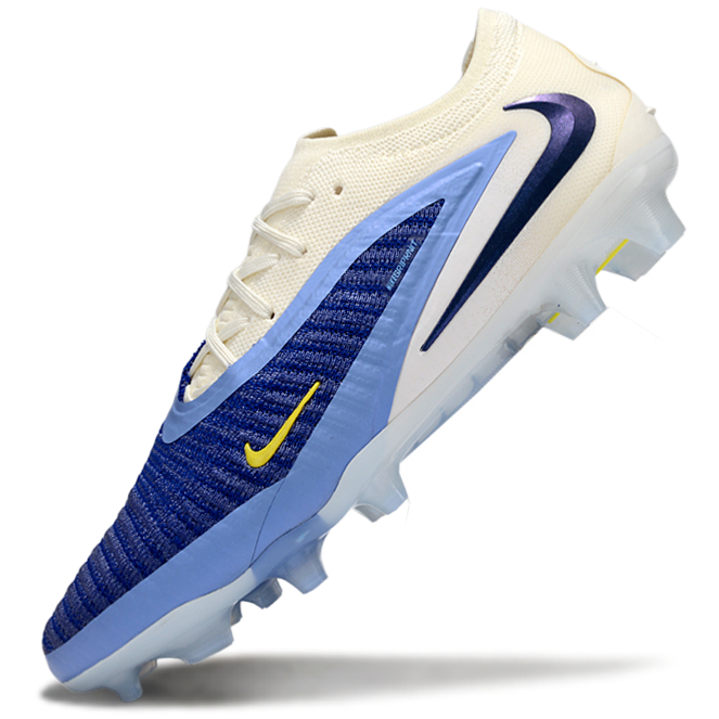 Phantom GX III Elite Low-Top with Double-Layer Waterproof Fish Silk Full Knit FG Soccer Shoes - Royal Blue/Light Blue/White/Black