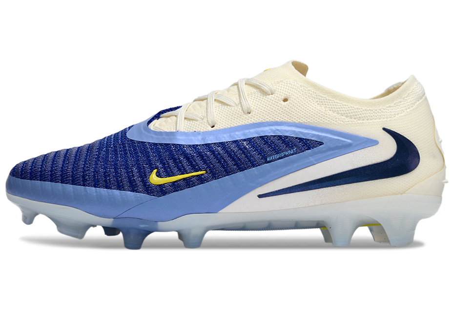 Phantom GX III Elite Low-Top with Double-Layer Waterproof Fish Silk Full Knit FG Soccer Shoes - Royal Blue/Light Blue/White/Black