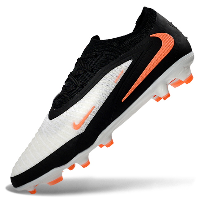 Phantom GX III Elite Low-Top with Double-Layer Waterproof Fish Silk Full Knit FG Soccer Shoes - White/Black/Orange