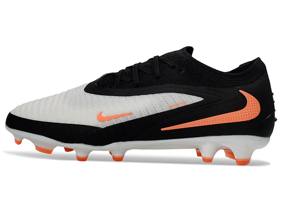 Phantom GX III Elite Low-Top with Double-Layer Waterproof Fish Silk Full Knit FG Soccer Shoes - White/Black/Orange