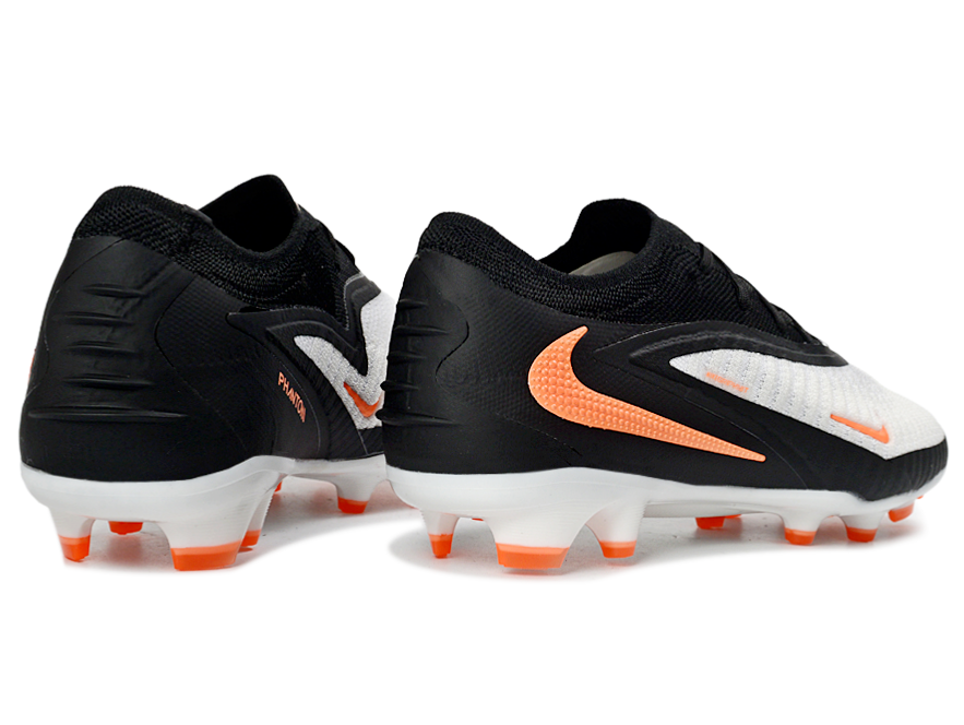 Phantom GX III Elite Low-Top with Double-Layer Waterproof Fish Silk Full Knit FG Soccer Shoes - White/Black/Orange