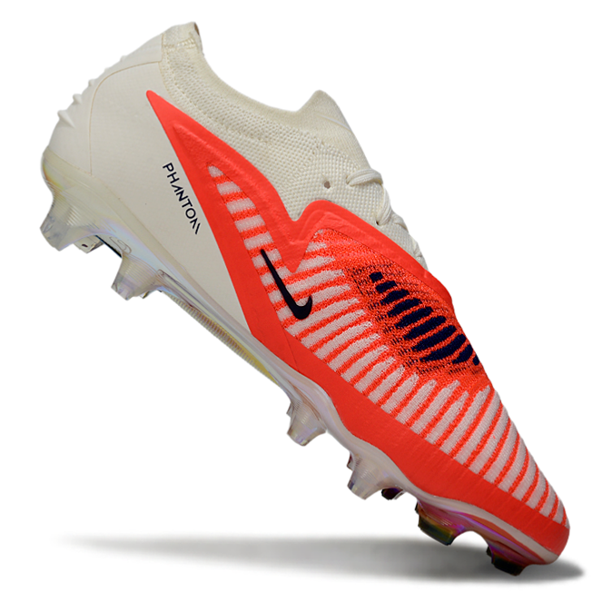 Phantom GX III Elite Low-Top with Double-Layer Waterproof Fish Silk Full Knit FG Soccer Shoes - White/Orange/Gold