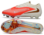 Phantom GX III Elite Low-Top with Double-Layer Waterproof Fish Silk Full Knit FG Soccer Shoes - White/Orange/Gold