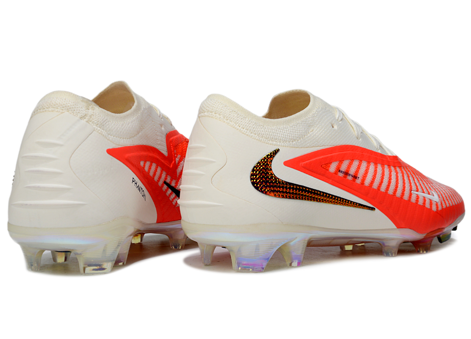 Phantom GX III Elite Low-Top with Double-Layer Waterproof Fish Silk Full Knit FG Soccer Shoes - White/Orange/Gold