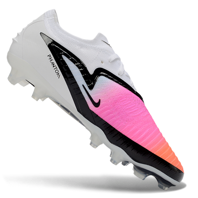 Phantom GX III Elite Low-Top with Double-Layer Waterproof Fish Silk Full Knit FG Soccer Shoes - White/Pink/Black
