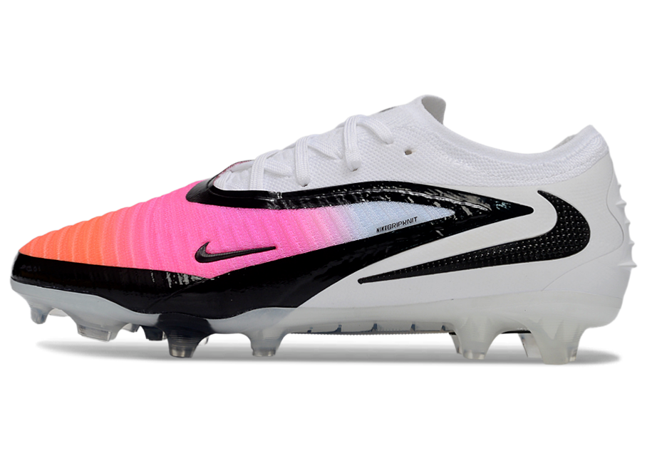 Phantom GX III Elite Low-Top with Double-Layer Waterproof Fish Silk Full Knit FG Soccer Shoes - White/Pink/Black