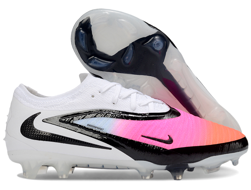 Phantom GX III Elite Low-Top with Double-Layer Waterproof Fish Silk Full Knit FG Soccer Shoes - White/Pink/Black