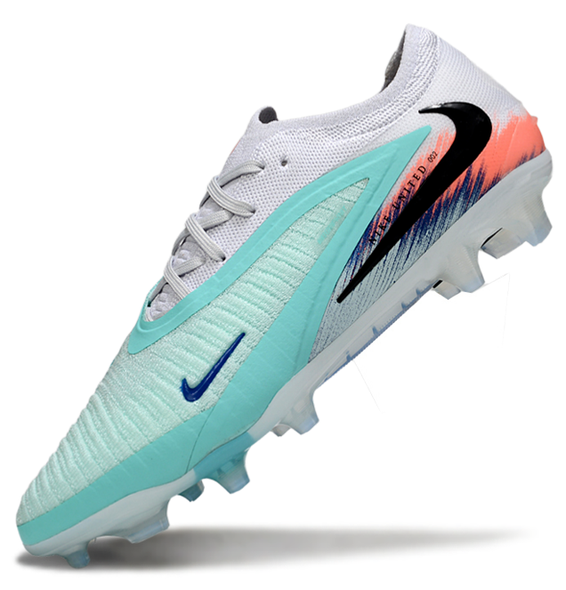 Phantom GX III Elite Low-Top with Double-Layer Waterproof Fish Silk Full Knit FG Soccer Shoes - White/Pistachio Frost/Hyper Orange