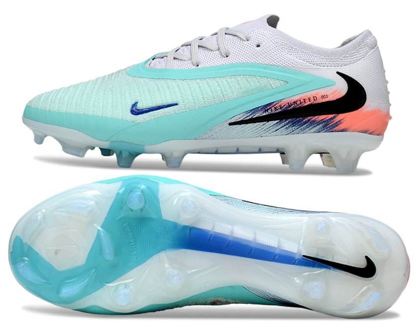 Phantom GX III Elite Low-Top with Double-Layer Waterproof Fish Silk Full Knit FG Soccer Shoes - White/Pistachio Frost/Hyper Orange