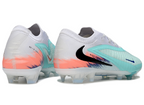 Phantom GX III Elite Low-Top with Double-Layer Waterproof Fish Silk Full Knit FG Soccer Shoes - White/Pistachio Frost/Hyper Orange