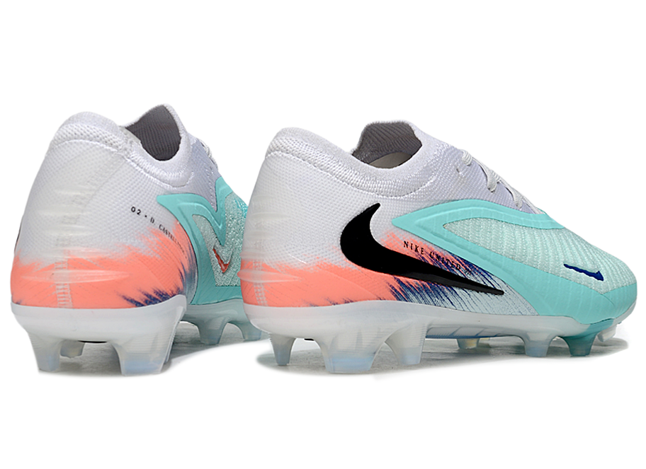 Phantom GX III Elite Low-Top with Double-Layer Waterproof Fish Silk Full Knit FG Soccer Shoes - White/Pistachio Frost/Hyper Orange