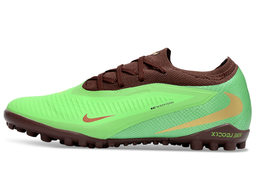 Phantom GX III Elite Low-Top with Double-Layer Waterproof Fishnet All-Knit TF Soccer Shoes - Lime Green/Hyper Crimson