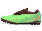 Phantom GX III Elite Low-Top with Double-Layer Waterproof Fishnet All-Knit TF Soccer Shoes - Lime Green/Hyper Crimson