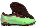 Phantom GX III Elite Low-Top with Double-Layer Waterproof Fishnet All-Knit TF Soccer Shoes - Lime Green/Hyper Crimson