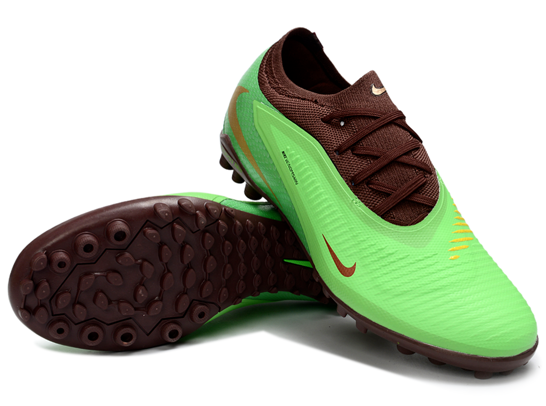 Phantom GX III Elite Low-Top with Double-Layer Waterproof Fishnet All-Knit TF Soccer Shoes - Lime Green/Hyper Crimson