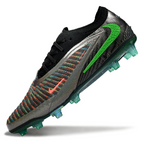 Phantom GX III Elite Low-Top with Double-Layer Waterproof Fishnet Full Knit AG Soccer Shoes - Black/Grey/Silver/Green