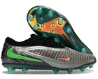 Phantom GX III Elite Low-Top with Double-Layer Waterproof Fishnet Full Knit AG Soccer Shoes - Black/Grey/Silver/Green
