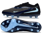Phantom GX III Elite Low-Top with Double-Layer Waterproof Fishnet Full Knit AG Soccer Shoes - Black/Light Blue