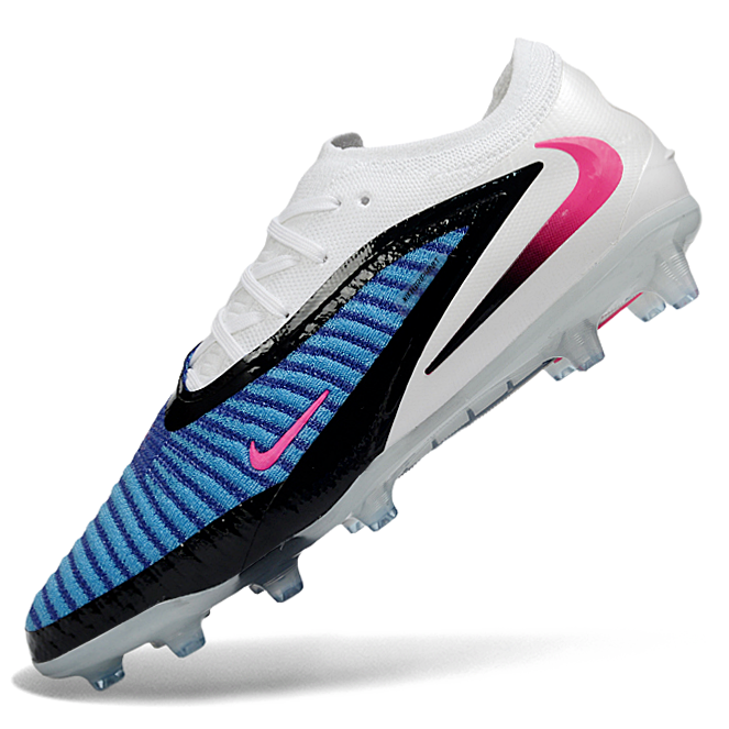 Phantom GX III Elite Low-Top with Double-Layer Waterproof Fishnet Full Knit AG Soccer Shoes - Blue/White/Black/Pink