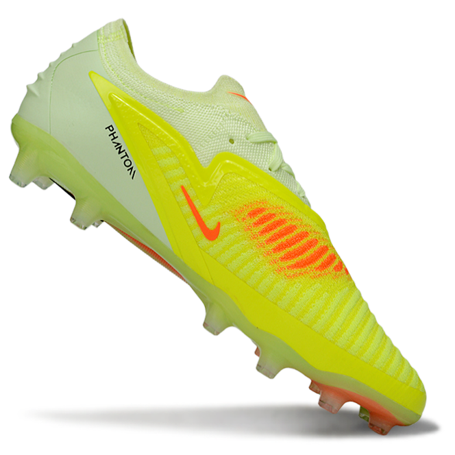 Phantom GX III Elite Low-Top with Double-Layer Waterproof Fishnet Full Knit AG Soccer Shoes - Lime Green/Hyper Crimson/Black