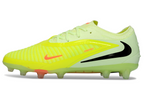 Phantom GX III Elite Low-Top with Double-Layer Waterproof Fishnet Full Knit AG Soccer Shoes - Lime Green/Hyper Crimson/Black