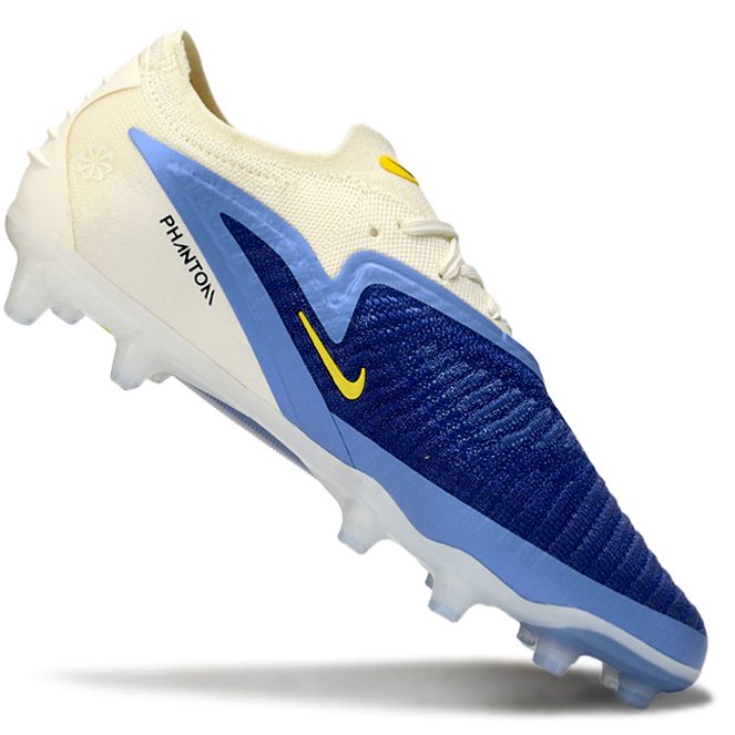 Phantom GX III Elite Low-Top with Double-Layer Waterproof Fishnet Full Knit AG Soccer Shoes - Royal Blue/Light Blue/White/Black