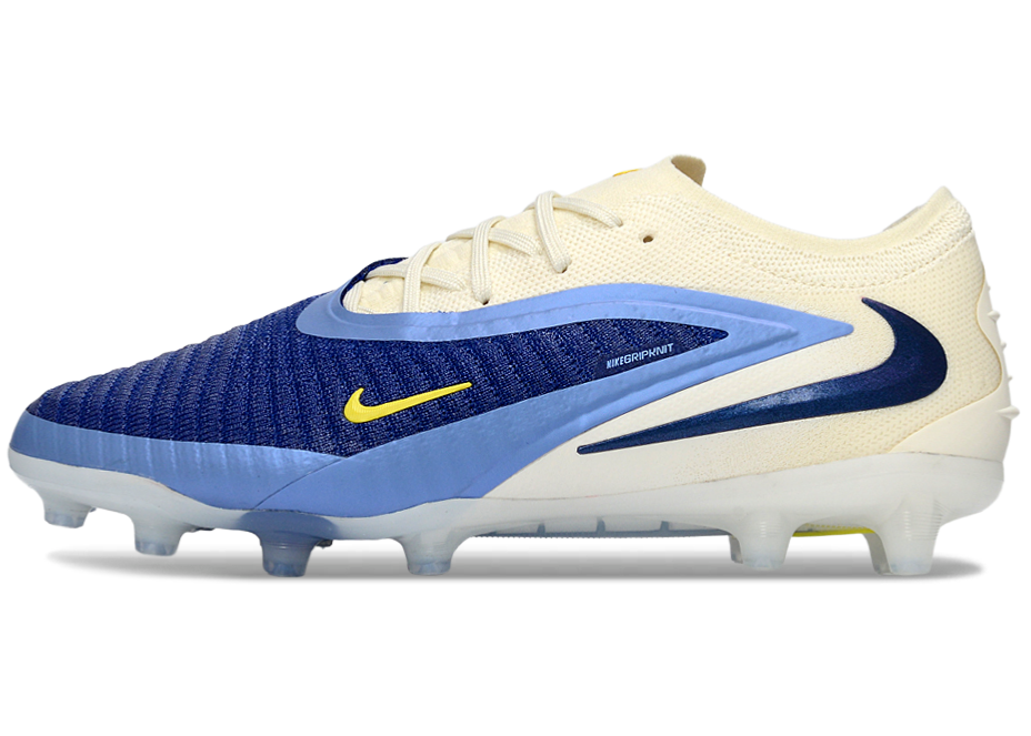 Phantom GX III Elite Low-Top with Double-Layer Waterproof Fishnet Full Knit AG Soccer Shoes - Royal Blue/Light Blue/White/Black