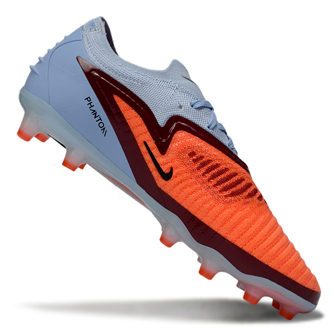 Phantom GX III Elite Low-Top with Double-Layer Waterproof Fishnet Full Knit AG Soccer Shoes - Royal Tint/Bright Crimson/Black