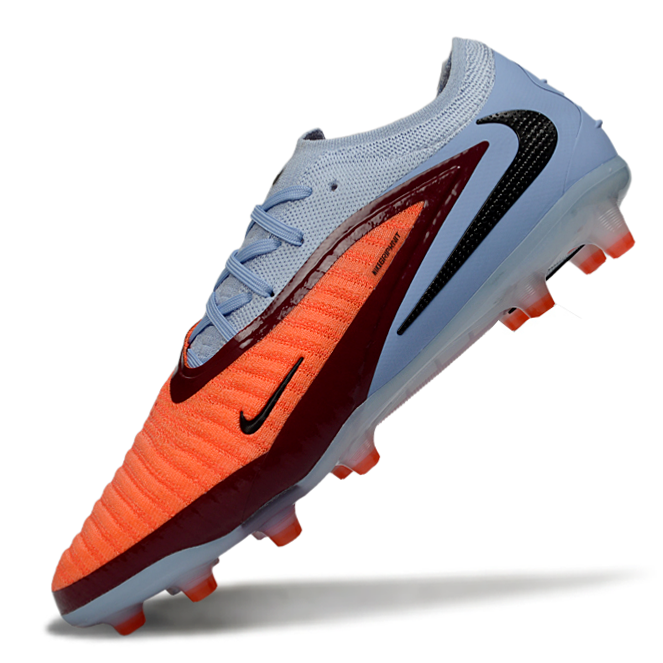 Phantom GX III Elite Low-Top with Double-Layer Waterproof Fishnet Full Knit AG Soccer Shoes - Royal Tint/Bright Crimson/Black