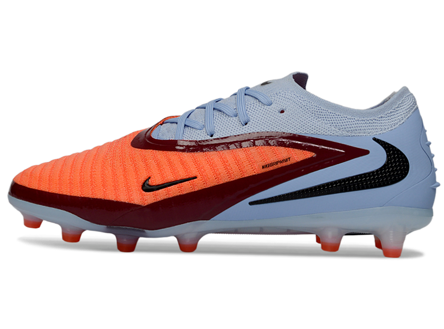 Phantom GX III Elite Low-Top with Double-Layer Waterproof Fishnet Full Knit AG Soccer Shoes - Royal Tint/Bright Crimson/Black