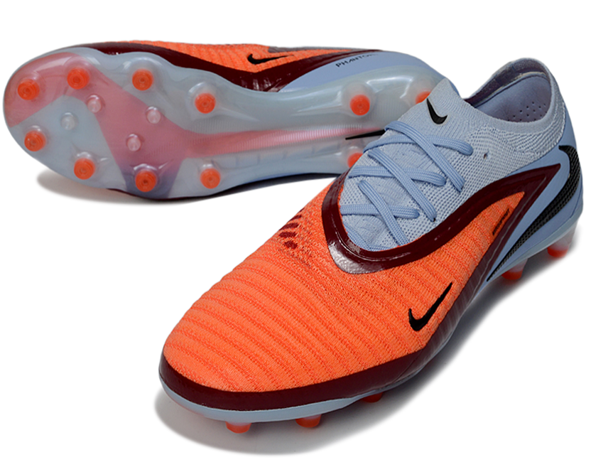 Phantom GX III Elite Low-Top with Double-Layer Waterproof Fishnet Full Knit AG Soccer Shoes - Royal Tint/Bright Crimson/Black