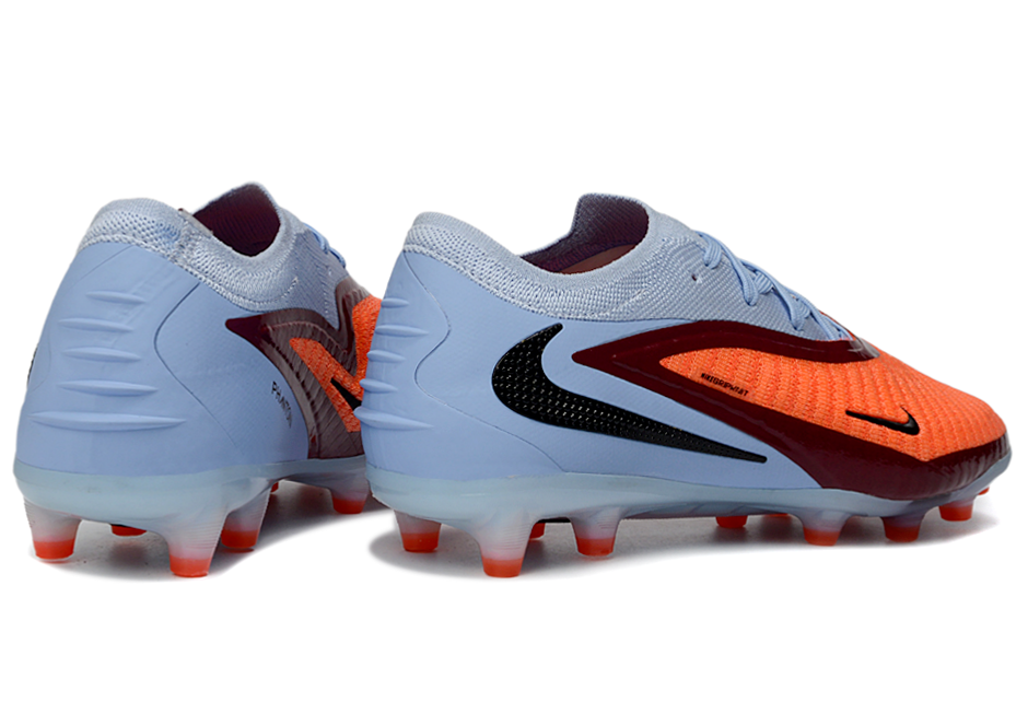 Phantom GX III Elite Low-Top with Double-Layer Waterproof Fishnet Full Knit AG Soccer Shoes - Royal Tint/Bright Crimson/Black