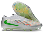 Phantom GX III Elite Low-Top with Double-Layer Waterproof Fishnet Full Knit AG Soccer Shoes - Silver/Multicolor