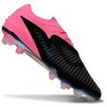 Phantom GX III Elite Low-Top with Double-Layer Waterproof Fishnet Full Knit FG Soccer Shoes - Black/Hyper Pink