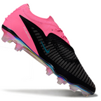 Phantom GX III Elite Low-Top with Double-Layer Waterproof Fishnet Full Knit FG Soccer Shoes - Black/Hyper Pink