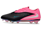 Phantom GX III Elite Low-Top with Double-Layer Waterproof Fishnet Full Knit FG Soccer Shoes - Black/Hyper Pink