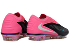 Phantom GX III Elite Low-Top with Double-Layer Waterproof Fishnet Full Knit FG Soccer Shoes - Black/Hyper Pink