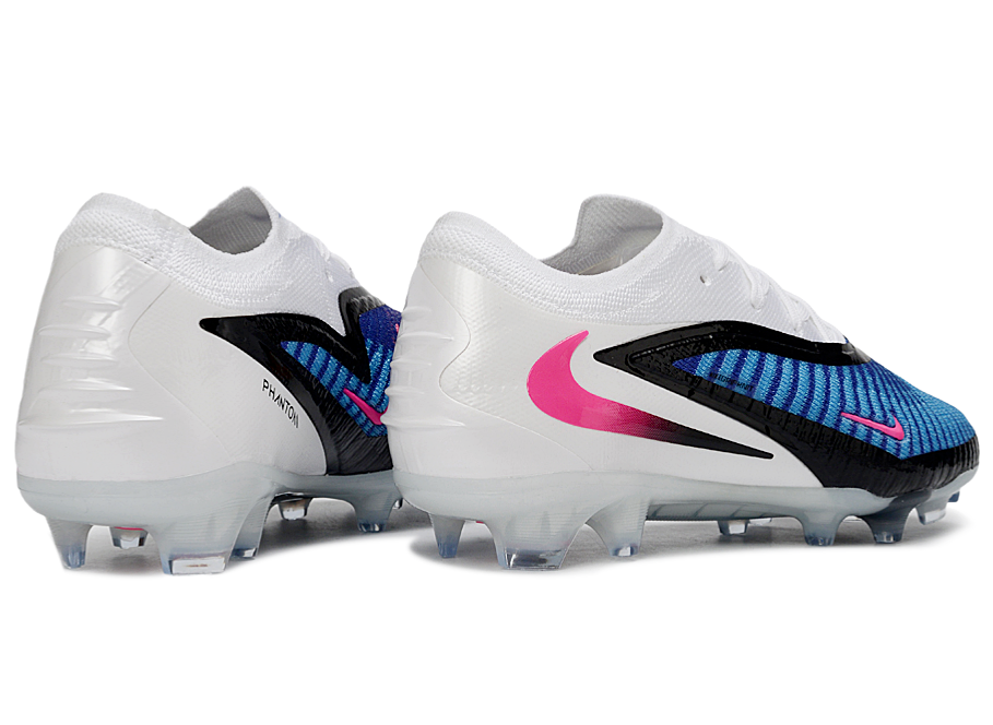 Phantom GX III Elite Low-Top with Double-Layer Waterproof Fishnet Full Knit FG Soccer Shoes - Blue/White/Black/Pink