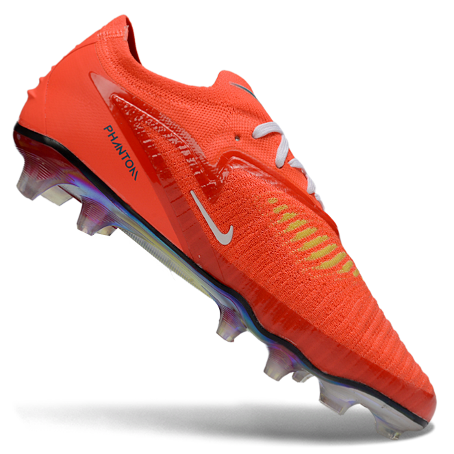 Phantom GX III Elite Low-Top with Double-Layer Waterproof Fishnet Full Knit FG Soccer Shoes - Bright Crimson