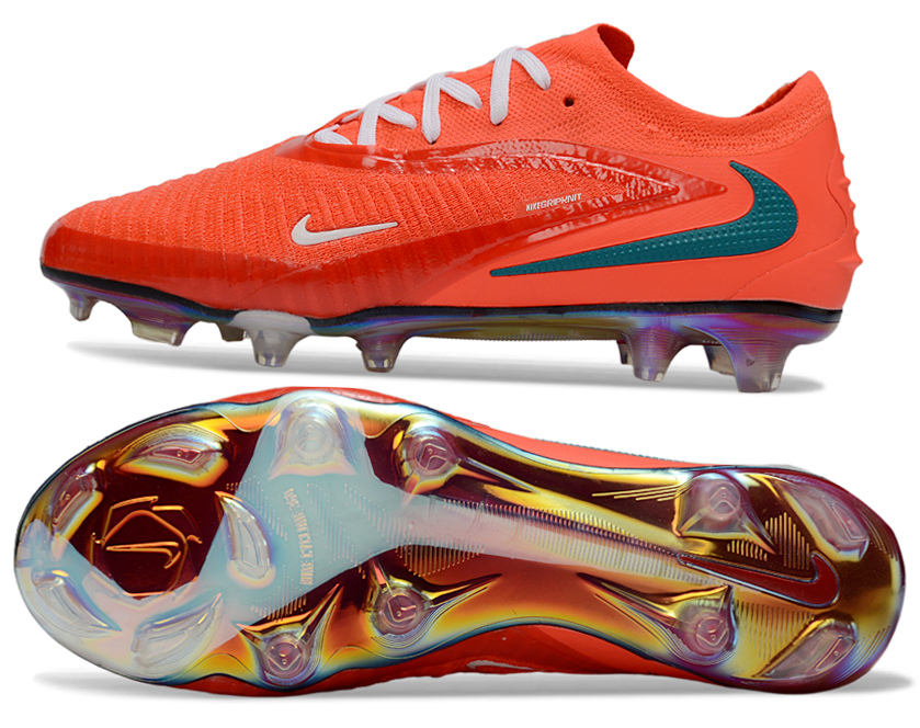 Phantom GX III Elite Low-Top with Double-Layer Waterproof Fishnet Full Knit FG Soccer Shoes - Bright Crimson