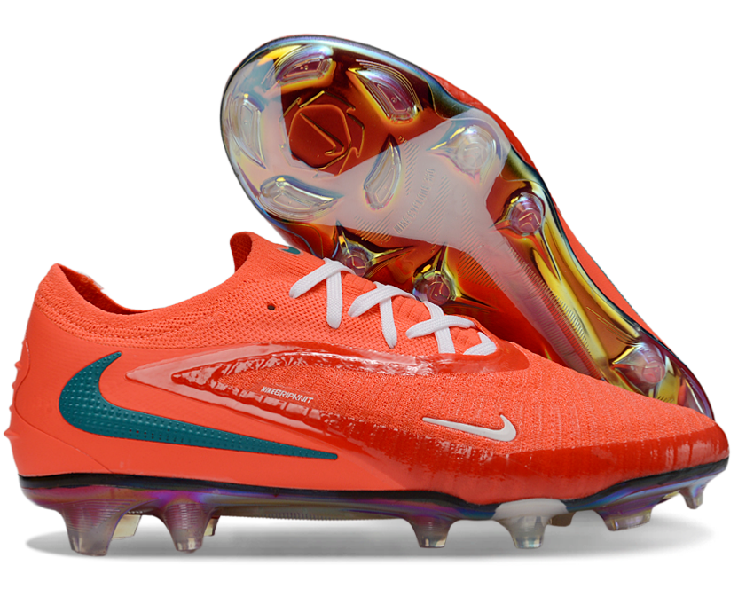 Phantom GX III Elite Low-Top with Double-Layer Waterproof Fishnet Full Knit FG Soccer Shoes - Bright Crimson