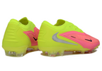 Phantom GX III Elite Low-Top with Double-Layer Waterproof Fishnet Full Knit FG Soccer Shoes - Lime Green/Pink/Blue