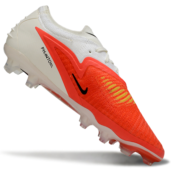 Phantom GX III Elite Low-Top with Double-Layer Waterproof Fishnet Full Knit FG Soccer Shoes - Orange/White/Black