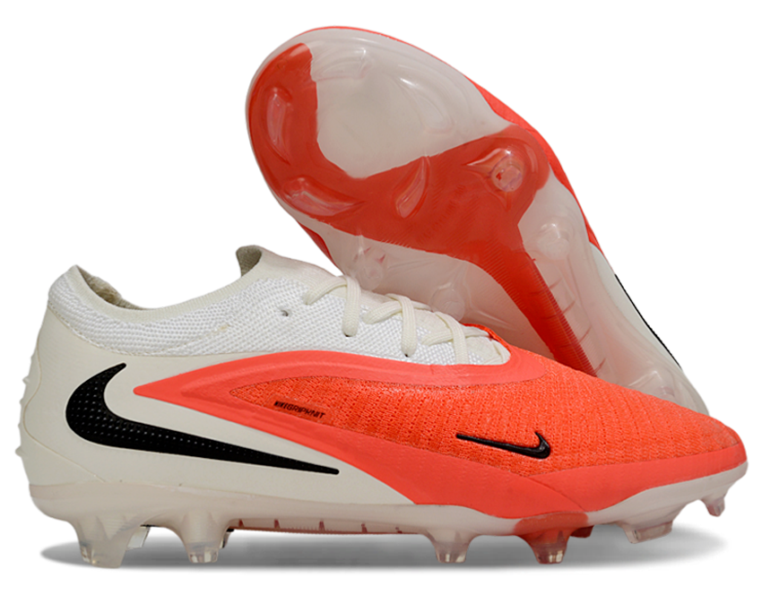 Phantom GX III Elite Low-Top with Double-Layer Waterproof Fishnet Full Knit FG Soccer Shoes - Orange/White/Black