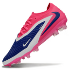 Phantom GX III Elite Low-Top with Double-Layer Waterproof Fishnet Full Knit FG Soccer Shoes - Racer Blue/Pink Blast/White
