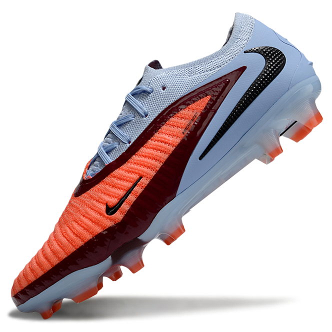 Phantom GX III Elite Low-Top with Double-Layer Waterproof Fishnet Full Knit FG Soccer Shoes - Royal Tint/Bright Crimson/Black