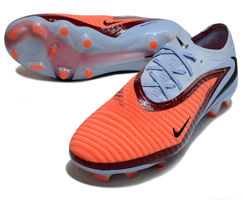 Phantom GX III Elite Low-Top with Double-Layer Waterproof Fishnet Full Knit FG Soccer Shoes - Royal Tint/Bright Crimson/Black