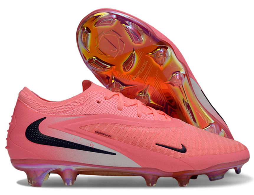Phantom GX III Elite Low-Top with Double-Layer Waterproof Fishnet Full Knit FG Soccer Shoes - Vibrant Pink/Black