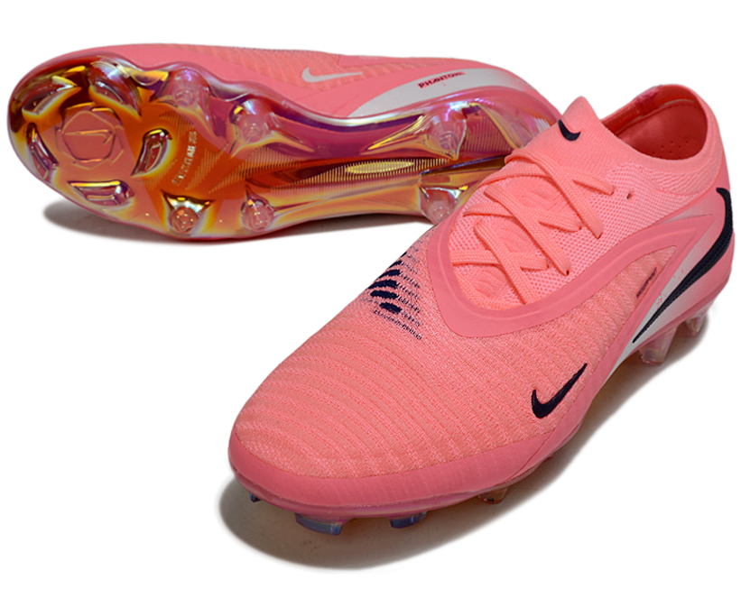 Phantom GX III Elite Low-Top with Double-Layer Waterproof Fishnet Full Knit FG Soccer Shoes - Vibrant Pink/Black