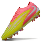 Phantom GX III Elite Low-Top with Double-Layer Waterproof Fishnet Full Knit FG Soccer Shoes - Yellow/Pink/White